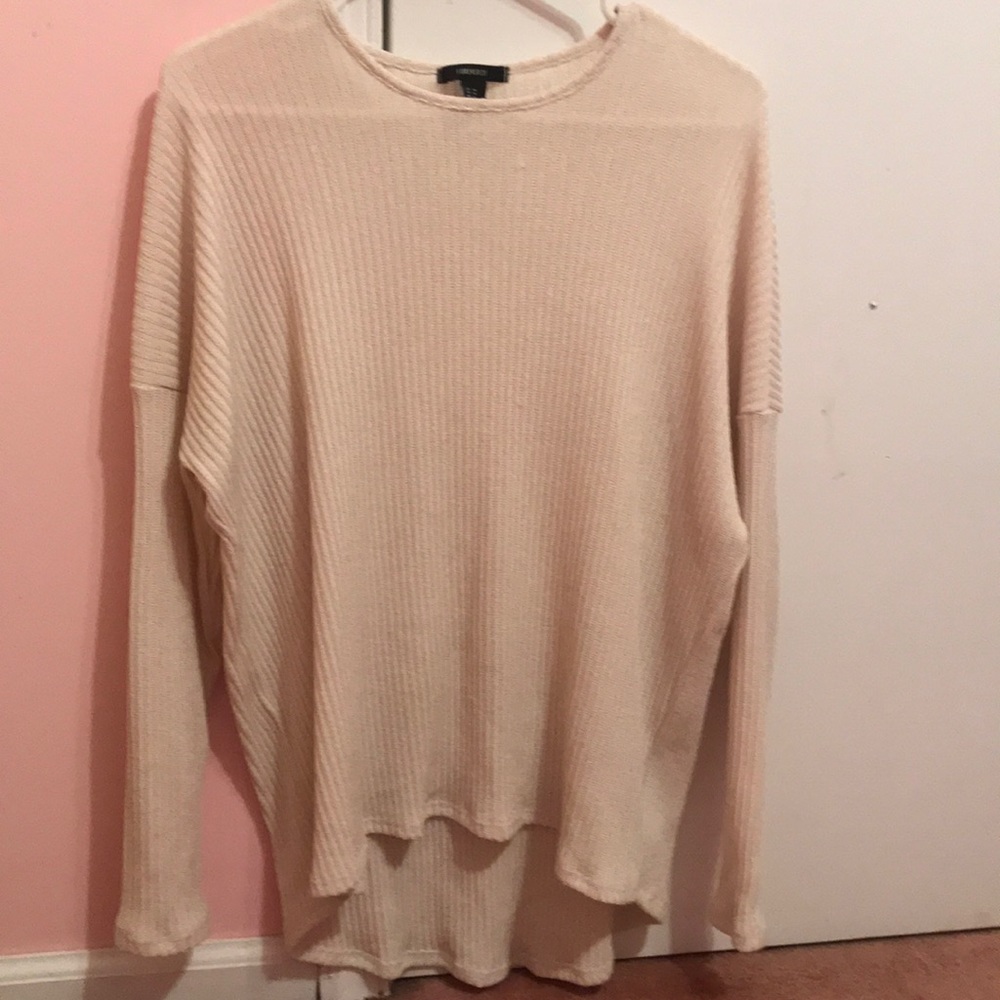 White ribbed long sleeve